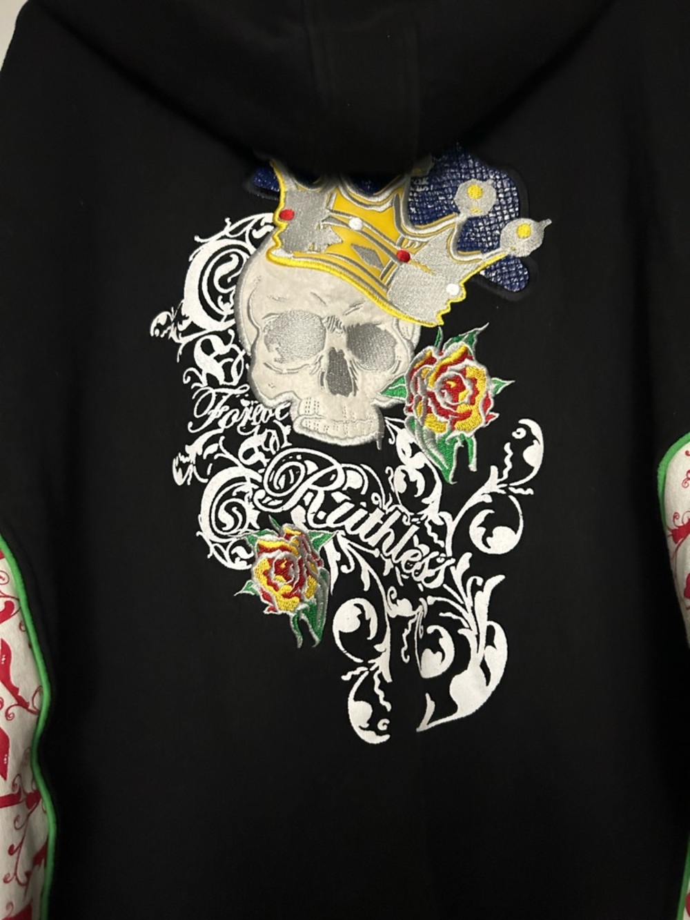 Members Property Ed Hardy Like Skull Jacket, Black - Picture 5 of 6